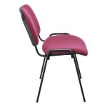 Стул Helmi HL-F01 "Изо", каркас черный, обивка ткань бордовая