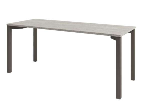 Стол 1800х700х750 на металлокаркасе D-33 Бетон Чефалу светлый/Трюфель
