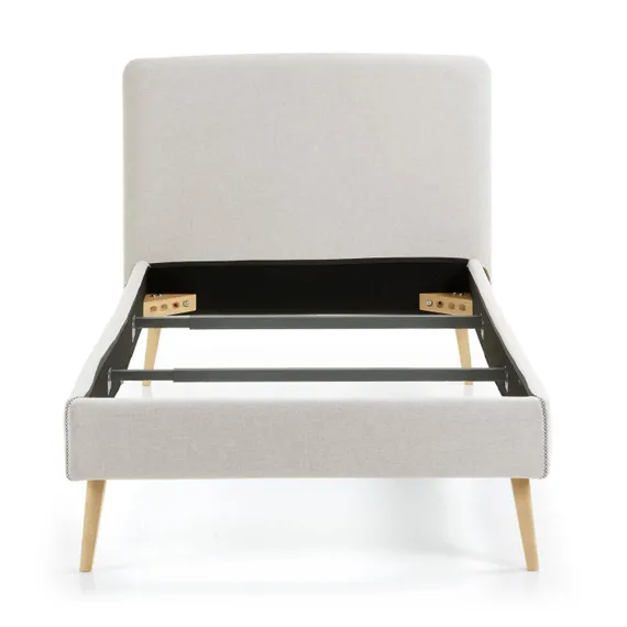 Кровать Lydia 190х90 см, съемный бежевый чехол