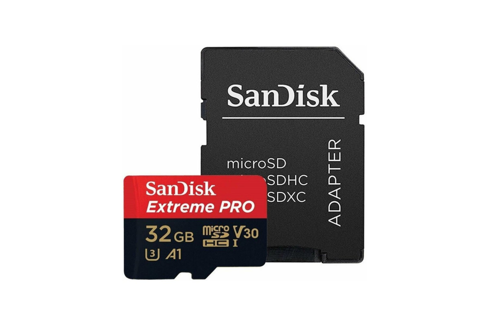 Карта памяти SanDisk MicroSD Class 10 Extreme Pro (100 Mb/s) + SD адаптер, 32GB