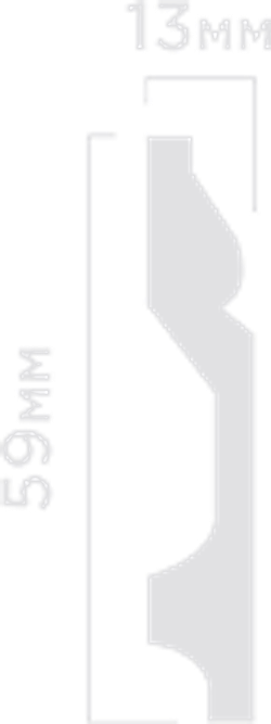 Плинтус HiWood, 59x13 мм