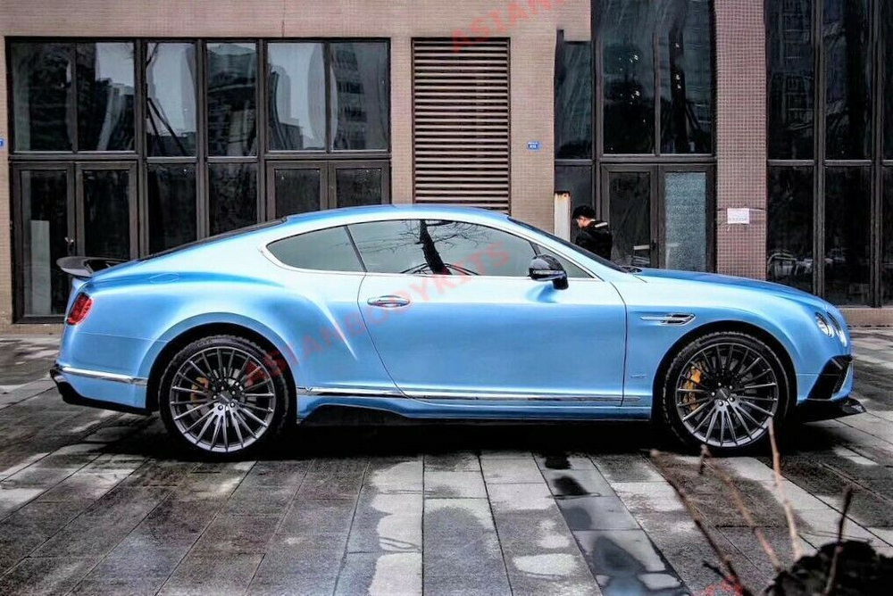 Карбоновые накладки на боковые юбки для Bentley Continental GT GTC 2011-2018 Бентли Континенталь