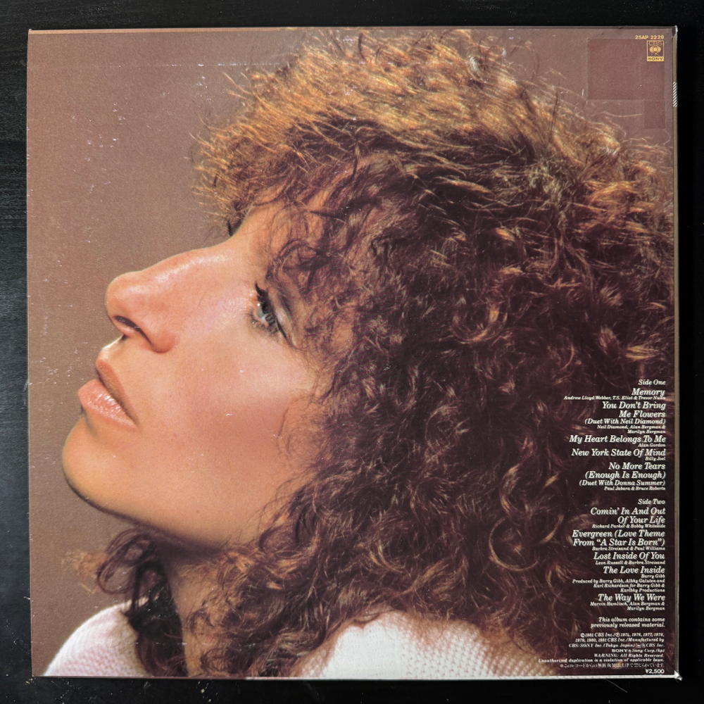 Barbra Streisand ‎– Memories (Япония 1981г.)
