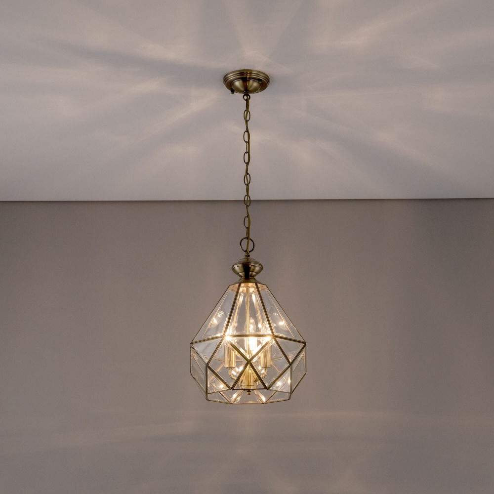 Citilux Витра-1 CL442130 Люстра подвесная витражная Бронза