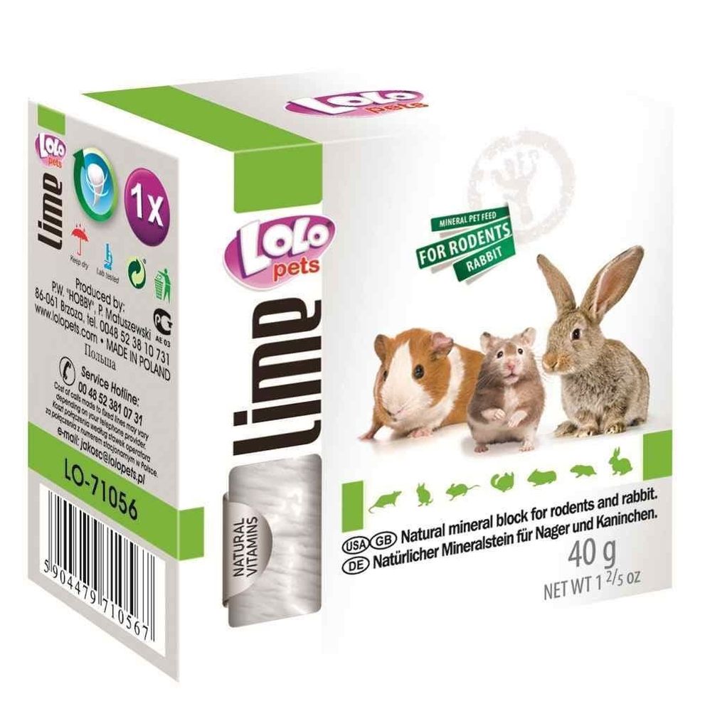 LoLo PETS Минеральный камень для грызунов и кроликов натуральный