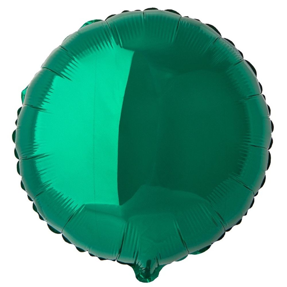 Круг из фольги зеленый с гелием 46 см