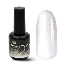 Bloom Strong base Color 22 - База жесткая прозрачная с золотым шиммером, 15 мл