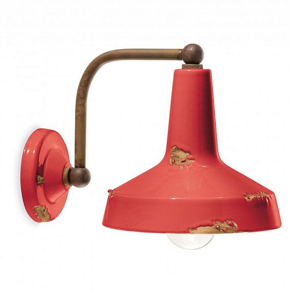 Настенный светильник Ferroluce C1420 Vintage rosso (Италия)