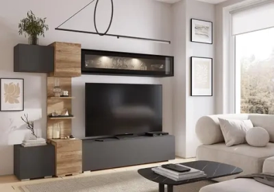 Гостиная Рейн графит / дуб каньон