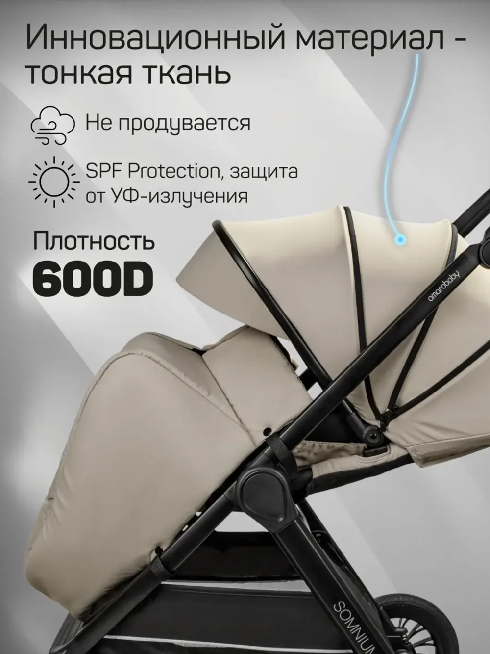 Прогулочная коляска с реверсивным блоком Amarobaby Somnium