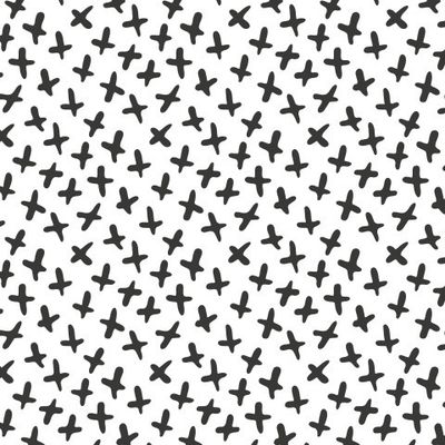 Buy interior fabric abstract crosses black and white
