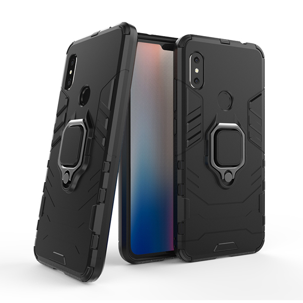 Противоударный чехол с кольцом Panther Case для Xiaomi Redmi Note 6 Pro