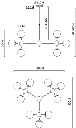 Люстра на штанге Arte Lamp
