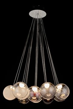 Подвесная люстра LED 100W 3000К LE7723/19 Chrome хром Molecule Leon