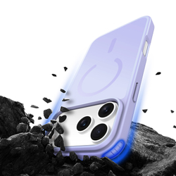 Матовый чехол фиолетового цвета с MagSafe для iPhone 17 Pro Max, серия Yind Series (Open Ring Version) от Dux Ducis