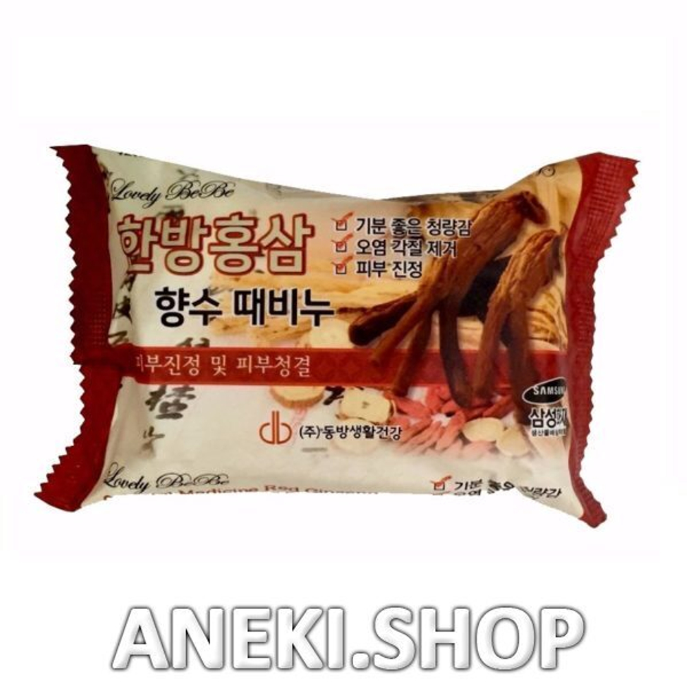 Мыло косметическое с красным женьшенем 150 г Sangtumeori Peeling Red Ginseng Juno