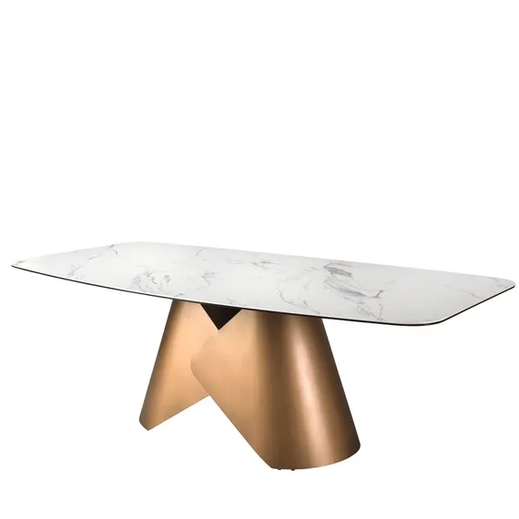 Обеденный стол Angel Cerda 1172, 240х120 см, белая керамика 