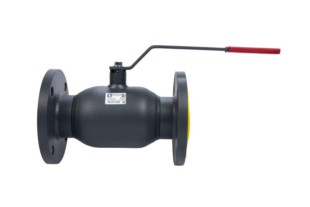 Кран шаровой стальной RJIP Standard FF фланцевый с рукояткой стандартнопроходной, Тмакс. =  150 °С, Ридан, Россия