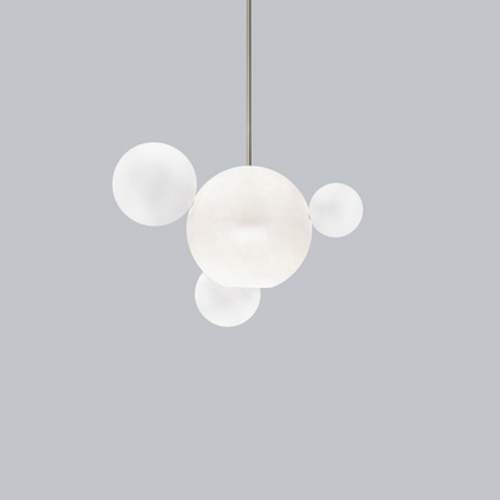 Подвесной дизайнерский светильник   Bolle Frosted by Giopato & Coombes (4 шара)