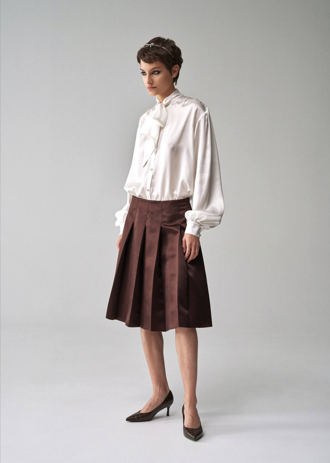 Миди юбка из атласа “Back to office”