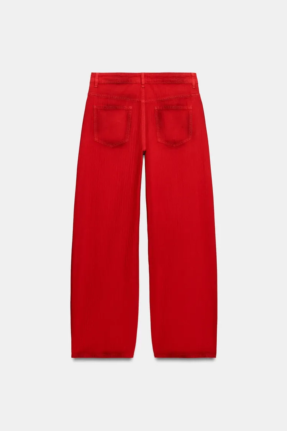 ZARA ДЖИНСЫ WIDE LEG С НИЗКОЙ ПОСАДКОЙ — ZW COLLECTION, КРАСНЫЙ