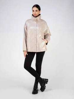 Кожаная куртка демисезонная оверсайз