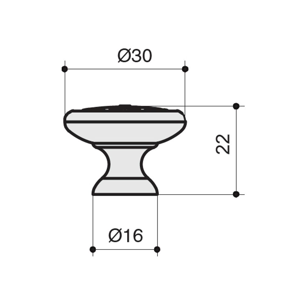 Ручка-кнопка, отделка бронза "Флоренция" + бежевая эмаль (1 винта М4х22 + 1 винт М4х25)