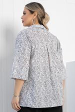 Блуза Легкость движения (бело-серая) Б12966-30М LT Collection