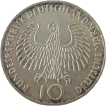 Germany, 10 Deutsche Mark 1972 – Munich Olympic Games (Karlsruhe Mint - G), AU