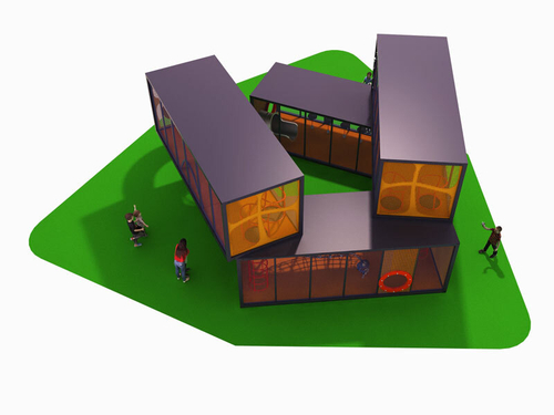 Игровой комплекс СТРОЙКА КОЛЬЦО 4 сегмента