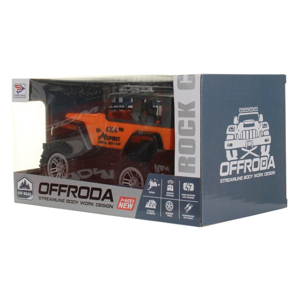 Джип на РУ, коробка , цв. оранжевый YF668-Y28A