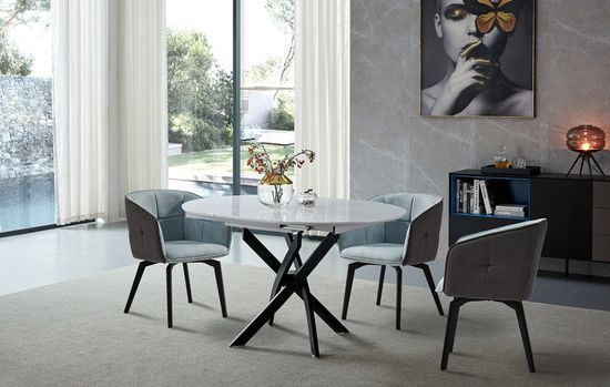 Стол обеденный Seville круглый раскладной 100-129