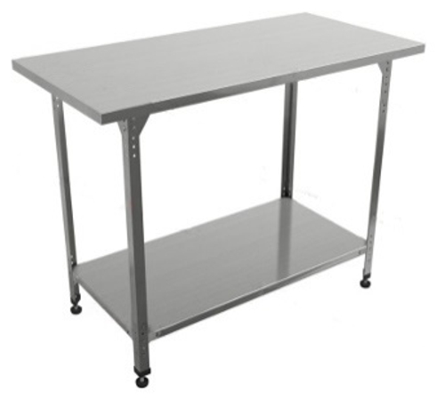 Стол производственный "Профи" СППП , сплошная полка, 1500х700х860 мм, с бортом