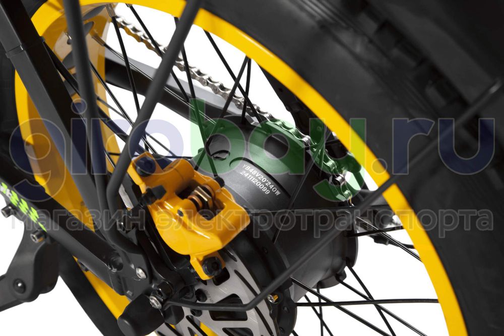 Электровелосипед Syccyba F11 Pro 2025 года (48V/15Ah) - Жёлтый обод фото №11