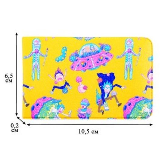 Э.РикМорти.Кардхолдер(желтый,215х65 мм)