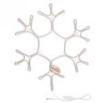 Фигура светодиодная, «Снежинка» гибкий неон, 40 см, Белый (постоянное свечение)