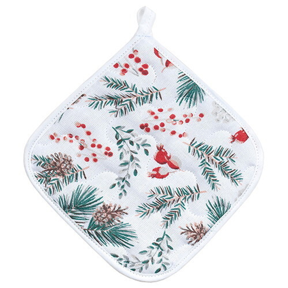 Прихватка квадратная 18*18см рогожка «Ягодки»