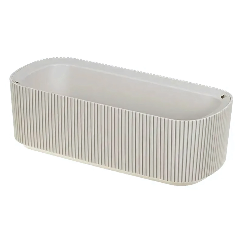 Кашпо СТРИП 290мм 1,7л со вставкой Кремовый