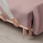 3-местный диван-кровать - IKEA GRUNNARP, 92x236см, розовый, ГРУННАРП ИКЕА