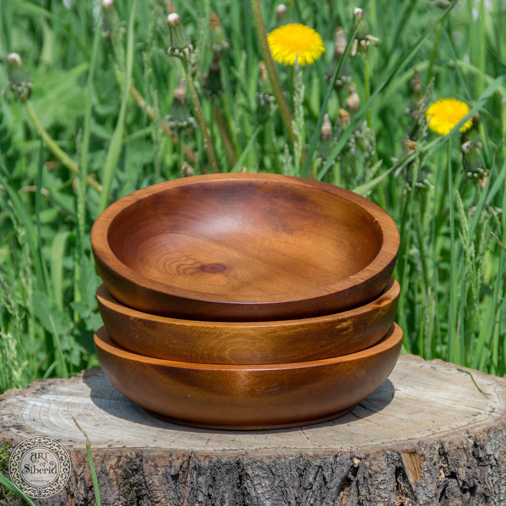Набор деревянных тарелок Art of Siberia из сибирского кедра 3 шт. TN3