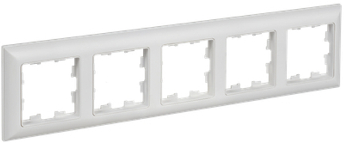 BRITE Рамка 5-местная РУ-5-БрАБ арктический белый/белый IEK