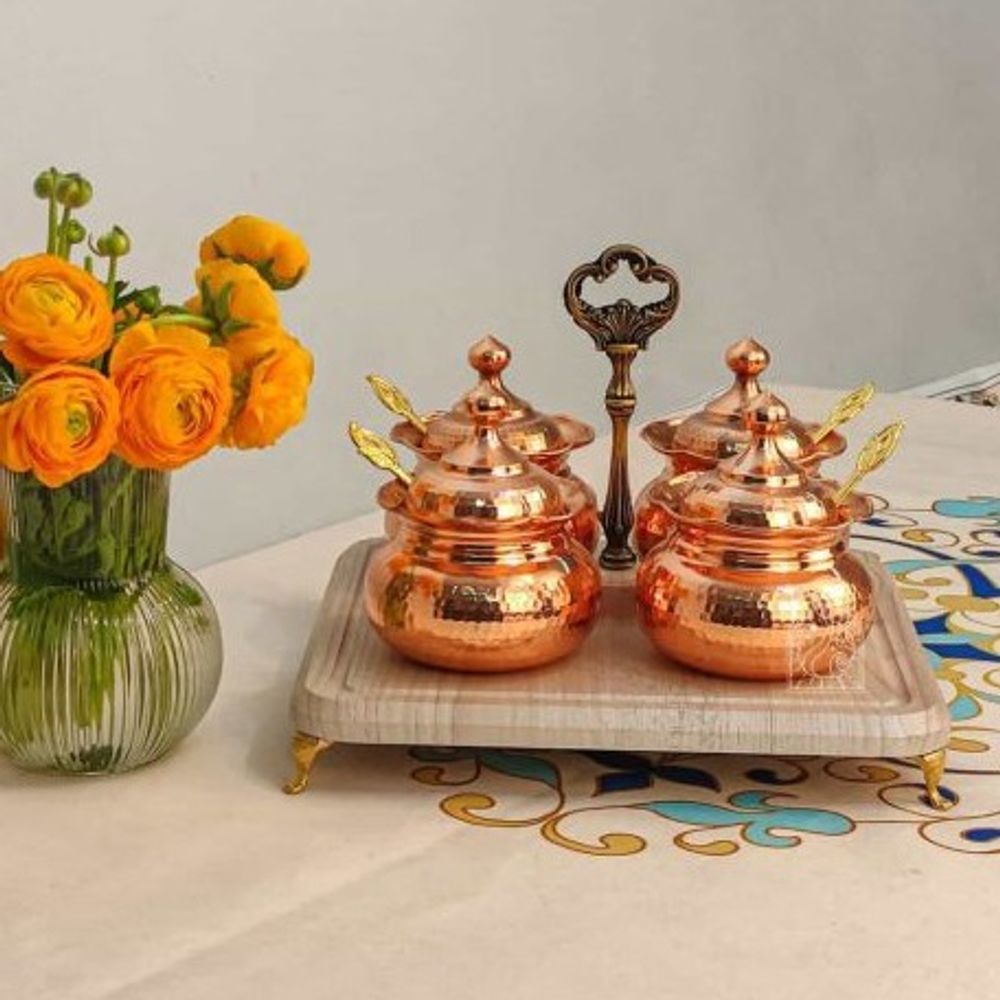 Медный набор для специй 4 шт Exirmes 30220288 Иран Медный набор для специй 4 шт Exirmes 30220288 Иран