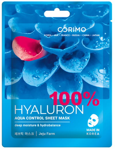 CORIMO Тканевая маска "Акваконтроль"100% ГИАЛУРОН 22 гр