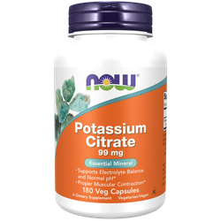 Now Foods Potassium Citrate 99 mg 180 veg capsules, Калий