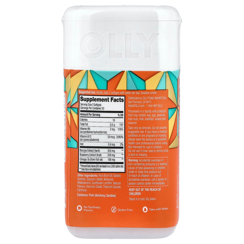 OLLY, Мозг, 60 мягких таблеток