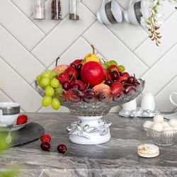 Фруктовница-конфетница Oliva Branch (Олива Бранч) Белая Мейджи