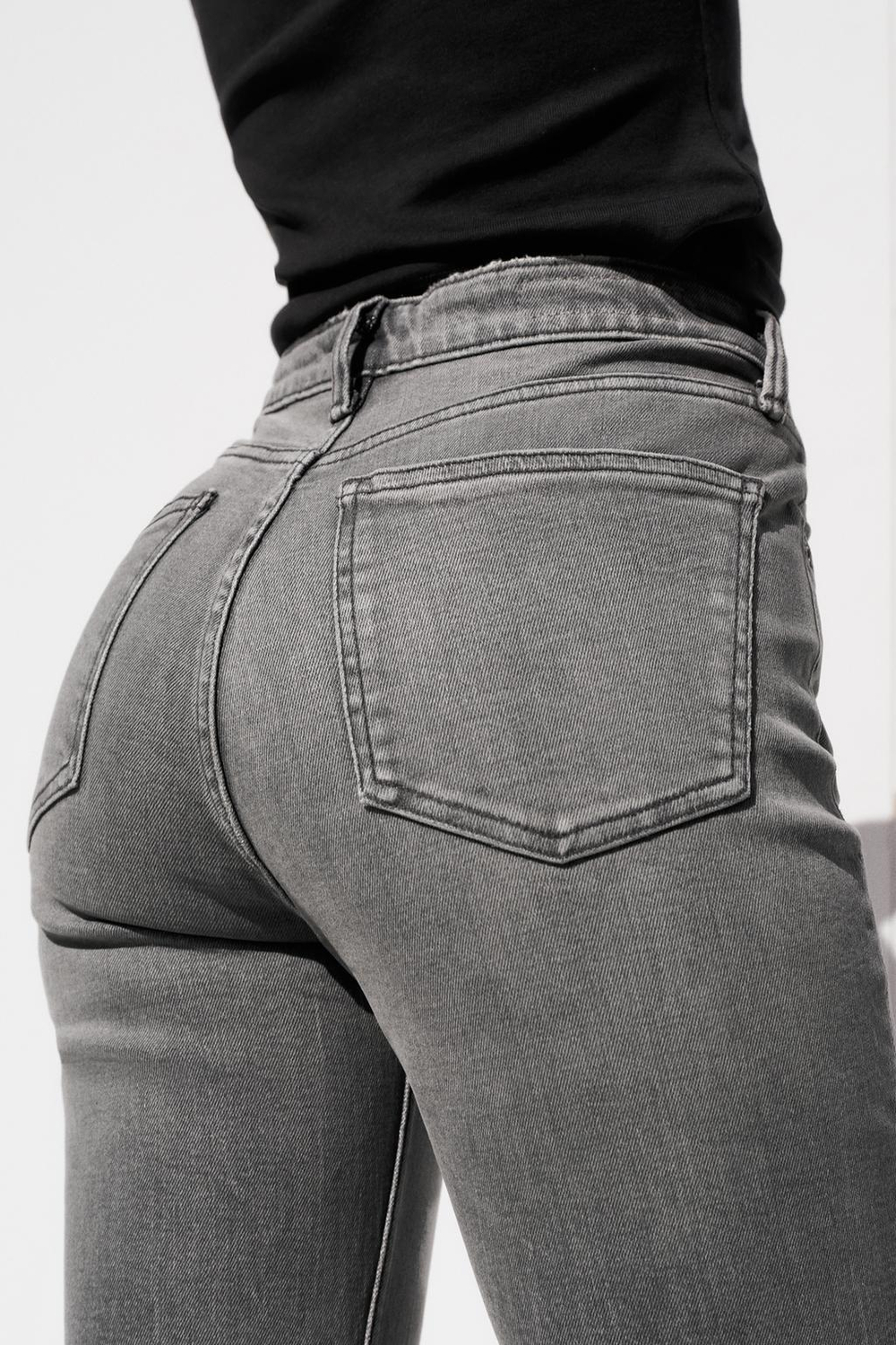 Джинсы trf cropped flare с высокой посадкой