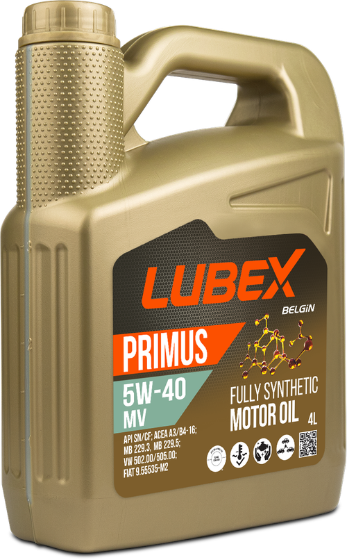 Масло Lubex Primus MV 5W40 SN/CF A3/B4 TT (4л) синтетика