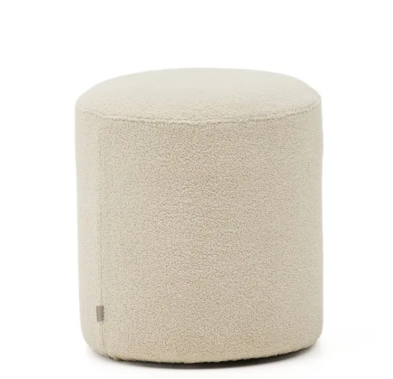 Пуф Kaeli Ø43х44 см со съемным чехлом из букле цвета экрю