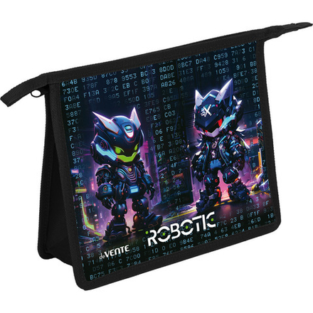 Папка д/тетрад. А5 (243x200x80) 1отд. молния сверху, пластик "Robotic",3D